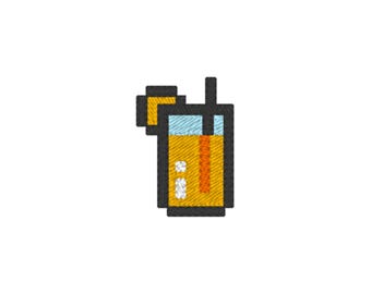 Minecraft Orange Juice Machine Embroidery Design (1 design, 3 sizes, 11 formats)