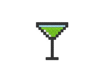 Minecraft Cocktail Machine Embroidery Design (1 design, 3 sizes, 11 formats)