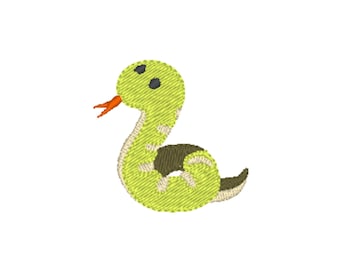 Snake Machine Embroidery Design, 1 design, 3 sizes, 11 formats