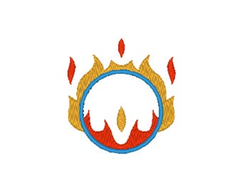 Ring Of Fire Machine Embroidery Design, 1 design, 3 sizes, 11 formats