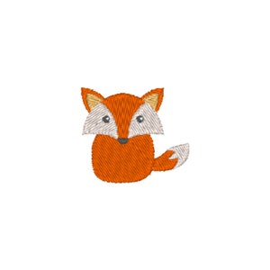 Autumn/Fall Mini Fox Machine Embroidery Design, 1 design by 3 sizes, 11 different formats