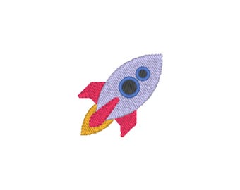 Rocket Machine Embroidery Design (1 design, 3 sizes, 11 formats)