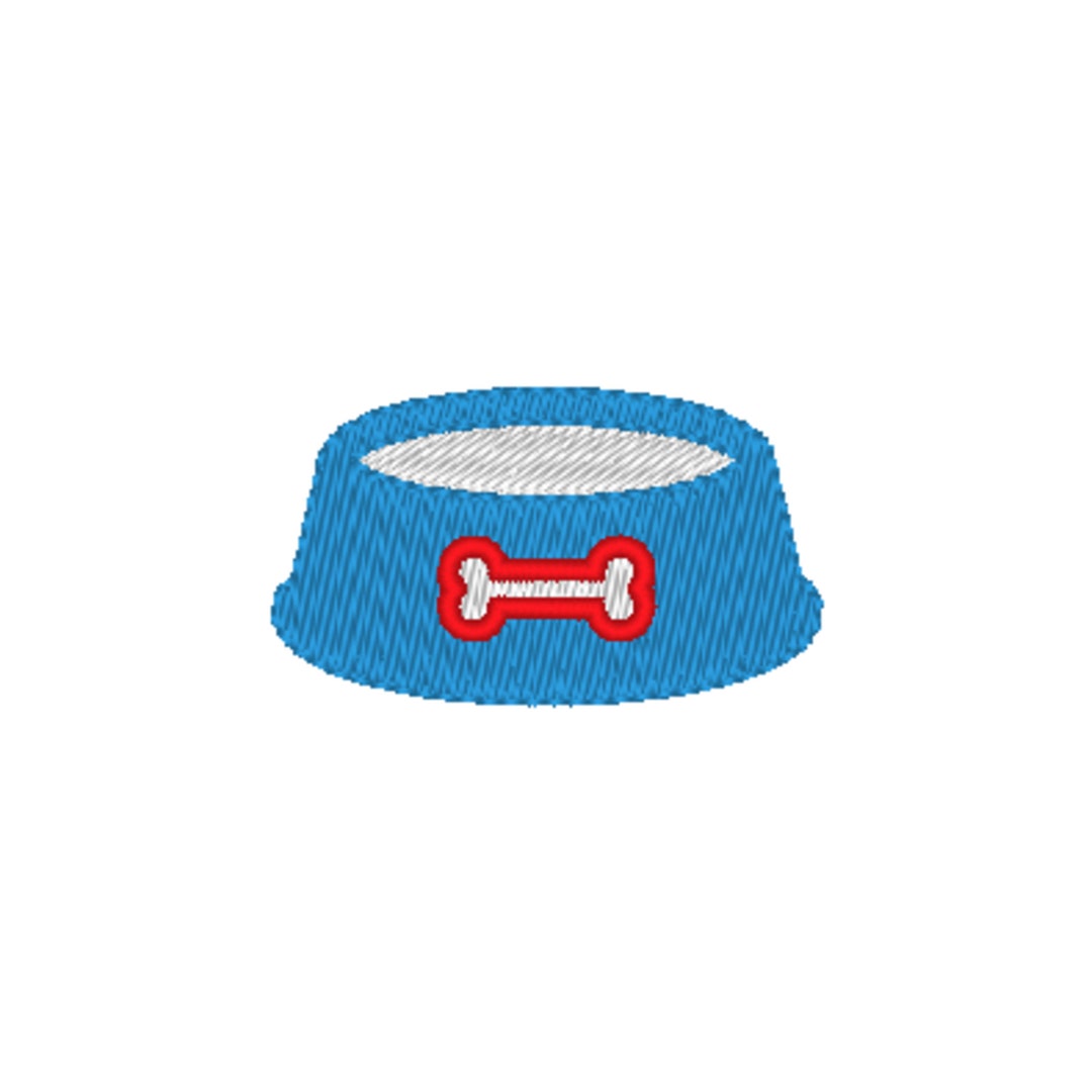 Dog Bowl Pattern Dog Bowl Machine Embroidery Design, 1 Design, 3 Sizes, 11 Formats - Etsy