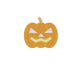 Halloween Pumpkin Machine Embroidery Design, (1 design, 3 sizes, 11 formats)