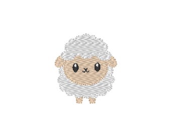 Cute Sheep Animal Machine Embroidery Design (1 design, 3 sizes, 11 formats)