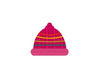 Winter Cap Machine Embroidery Design (1 design, 4 sizes, 11 formats)