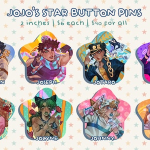 JoJo's Bizarre Adventure Star Buttons