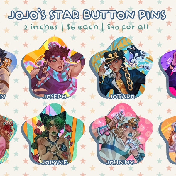 JoJo's Bizarre Adventure Star Buttons