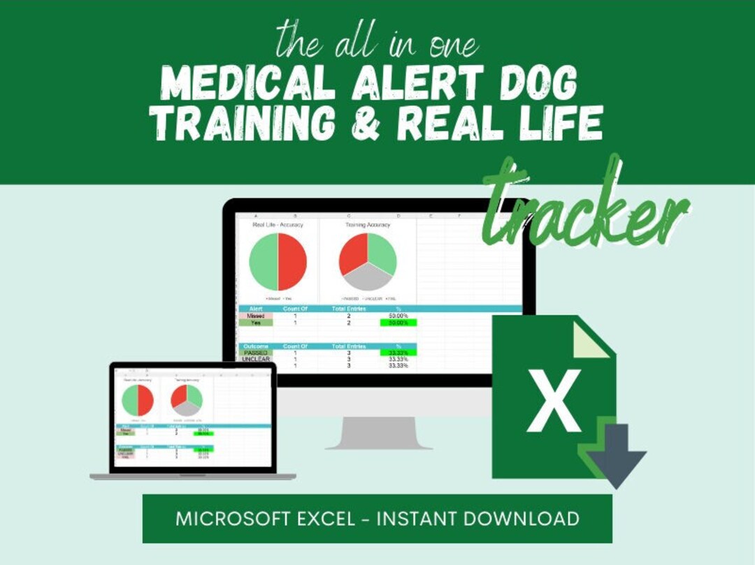 Medical Alert Scent Training Tracker (excel) - Etsy