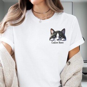 Custom Cat Shirt, Personalized Gift for Cat Owner, Matching Shirts, Cat Mom Tshirt, Cat T-shirt, Bella and Canvas, Cat's Name Tee