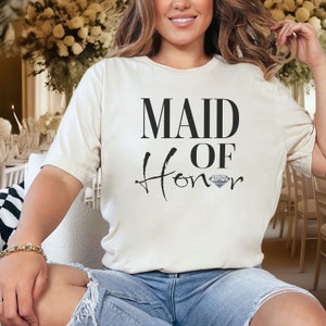 Maid of Honor Shirt, Maid of Honor Proposal Tshirt, Bride Bachelorette Party Shirt, Bridal Shower T-shirt