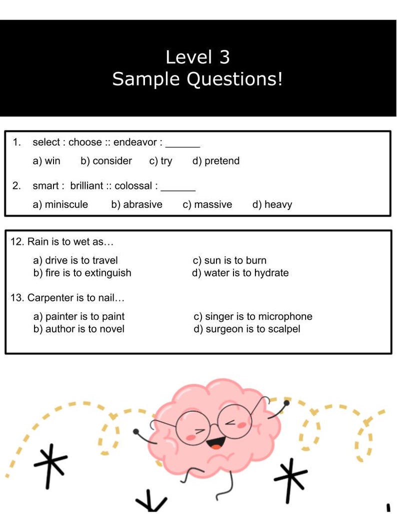 Analogy Worksheets for Grades 3-6 Digital Download and Printable ELA ...