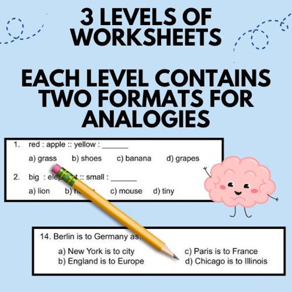 Analogy Worksheets For Grade 3