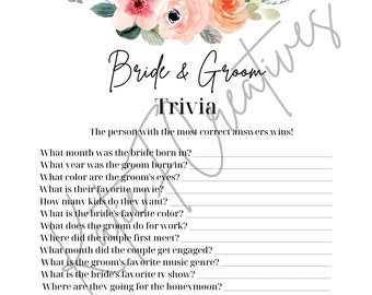 Bridal Shower Party Game, He Said She Said, Who Does It Better, Bride ...