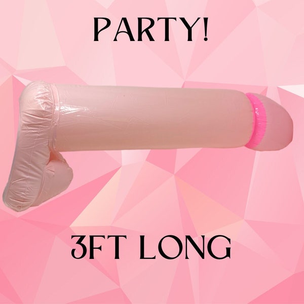 Inflatable Penis - Easy to Travel With - 3ft - Funny Gift for Bachelorette Parties, Birthdays, Girls Weekend - Bachelorette Party Decor