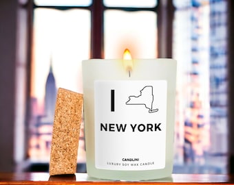 New York State Candle: Vanilla Soy Wax Blend, Big Apple Gift