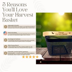 Handmade charm meets everyday utility — this personalized mesh garden basket is perfect for gathering vegetables, flowers, or even beach shells. Lightweight, washable, and gift-ready!