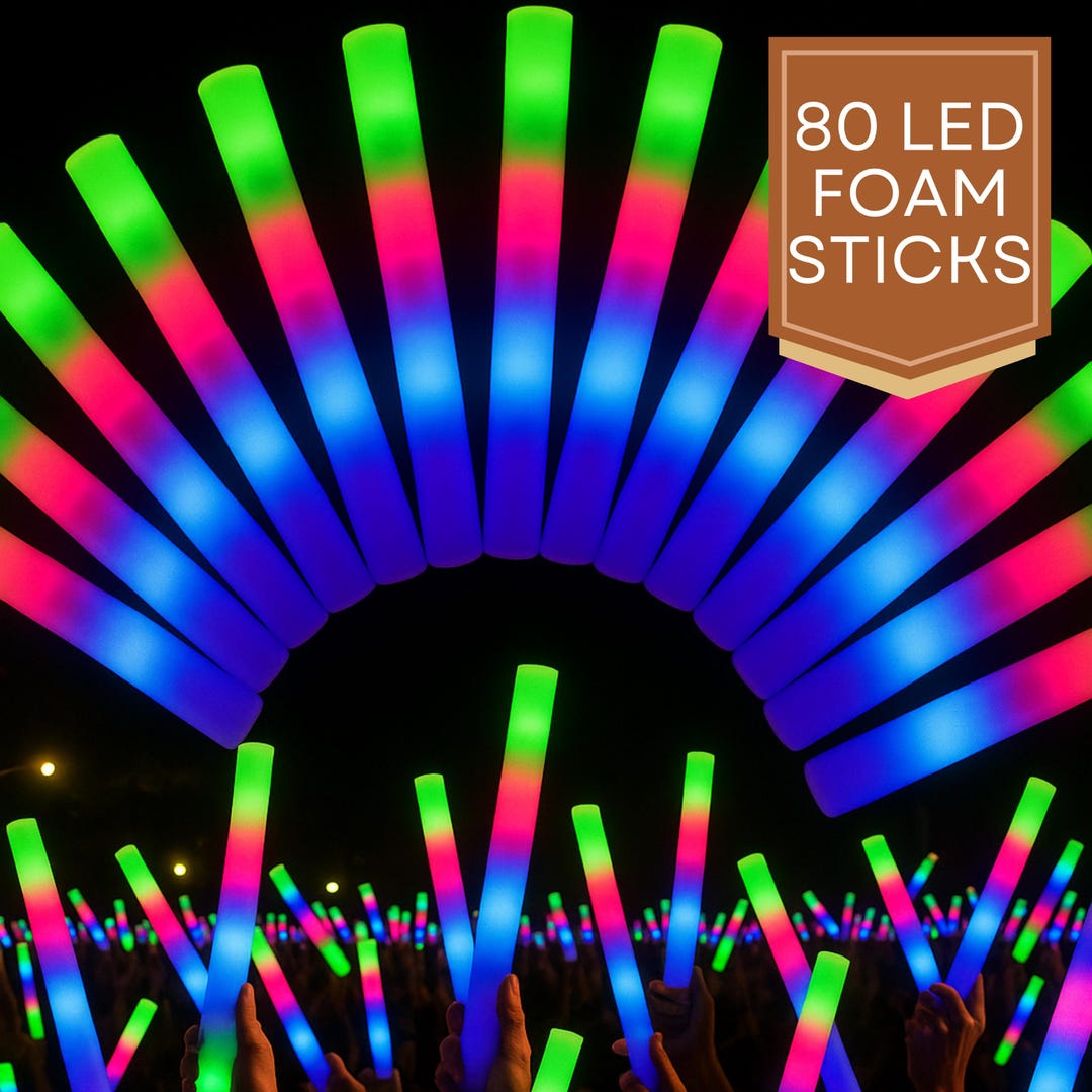 Palitos Led LED Foam Glow Sticks: Bulk Party Pack for Weddings & Events - Etsy