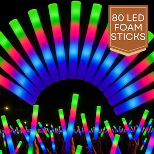 LED Foam Glow Sticks: Bulk Party Pack for Weddings & Events