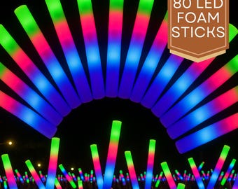 LED Foam Glow Sticks: Bulk Party Pack for Weddings & Events