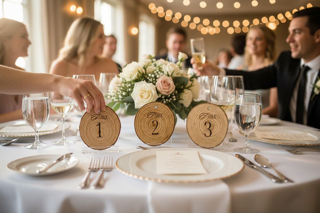 Rustic Wooden Table Numbers