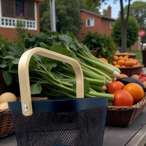 Perfect for gardeners who love style and substance! Personalize this mesh harvest basket and enjoy a breathable, washable, and versatile companion for every harvest season.