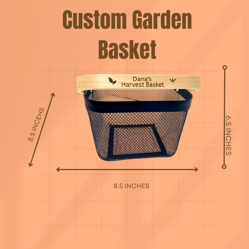This breathable mesh harvest basket keeps your veggies fresh and dirt-free! Customizable with your name, it’s a must-have garden essential that’s both functional and beautifully giftable. Great for farmers markets or backyard harvests.