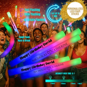 Custom LED Foam Glow Sticks: Personalized Party Glow Stick Wands