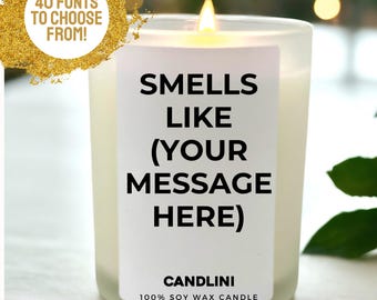 Personalized Gift, Smells like Custom Candle Personalized Candle Gift Personalized Gift Valentines, Custom Candle Gift, 9oz Soy Wax Candle