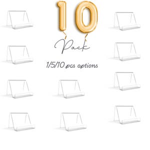 Acrylic Picture & Business Card Holder Stand (10-Pack)
