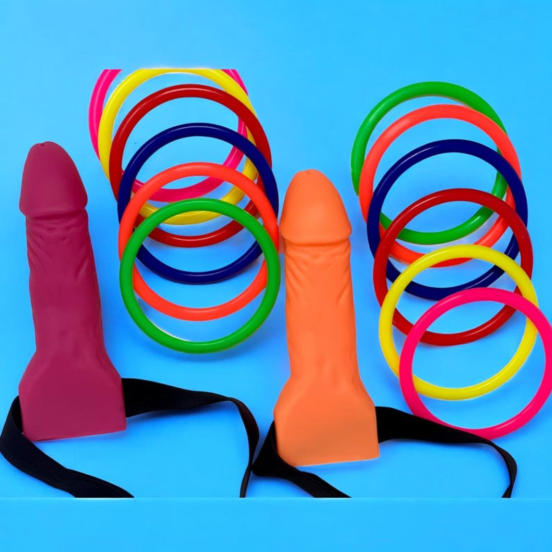 Spice up your hen party, bridal shower, or girls’ night out with this hilarious Bachelorette Ring Toss Game! Includes 12 colorful rings and two Velcro targets that stick for easy play. A reusable party favorite, this novelty game doubles as a drinking challenge or silly competition, making it perfect for bridesmaids, friends, and the star of the night—the bride herself!