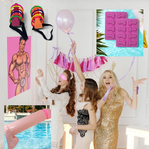 Bachelorette Party Pack: Games, Straws, and More! Bach Party Favor Pecker Packs, Hen Party Decorations