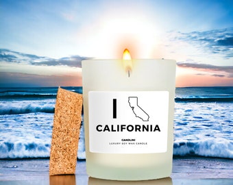 California State Candle: Vanilla Scented Soy Wax, Gift Box