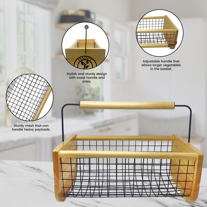Perfect for gardeners, this basket is a must-have gardening tool for anyone who enjoys growing their own food. Whether you're picking tomatoes, leafy greens, or berries, this harvesting basket makes the process seamless and efficient. Garden Gift.
Keywords included: large harvest basket, harvesting basket, garden tools, garden decor, gardening gifts, easy to clean, fruit basket, vegetable garden, gardening accessories, harvesting vegetables, gardener gifts.