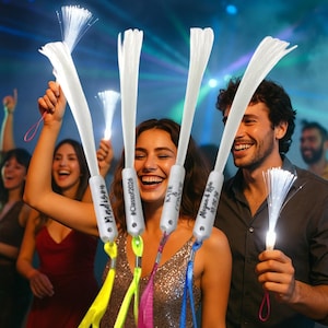 Personalized Fiber Optic Glow Wand 10-Pack: Custom Party Favors