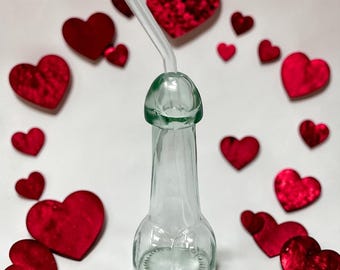 Dirty Bachelorette Shot Glass, Funny Pecker Cup with Straw & Funnel, Naughty Bride Party Favor, Adult Bach Party Game Gift