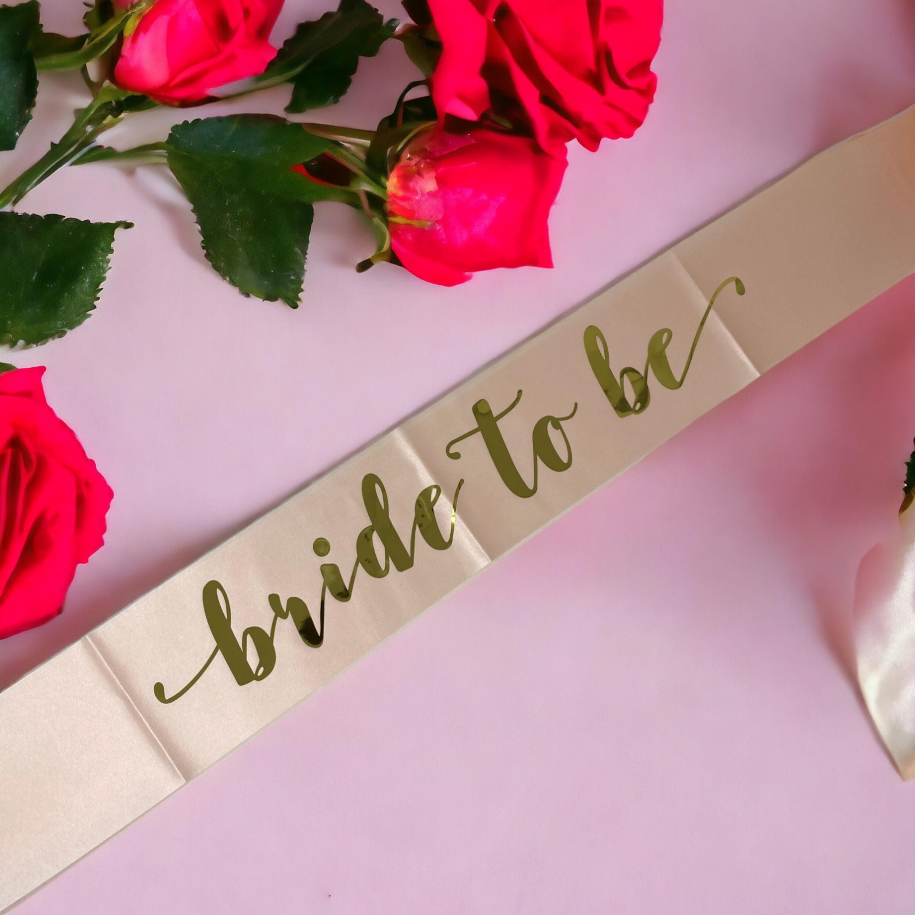 Pink Bride-to-Be Satin Sash - Bachelorette Party Accessory, Bridal Shower Gift, Elegant Wedding Celebration Sash, Bach Party Favor