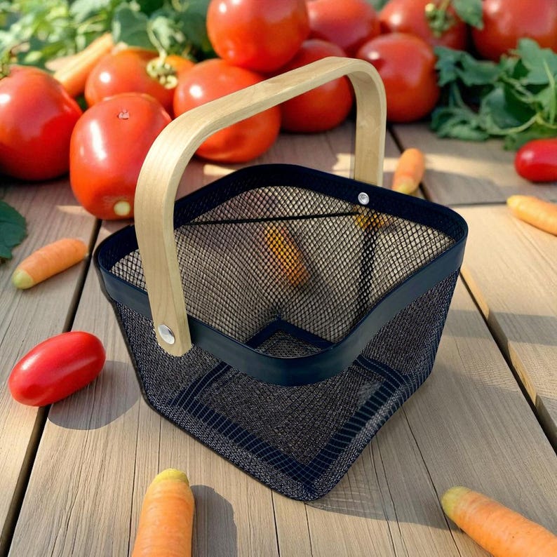 A must-have for plant lovers! This personalized mesh basket is great for harvesting or displaying produce. Easy to rinse and quick to dry, it’s as practical as it is charming.