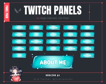 Valorant Sage Panels für Twitch - 23x-Pack