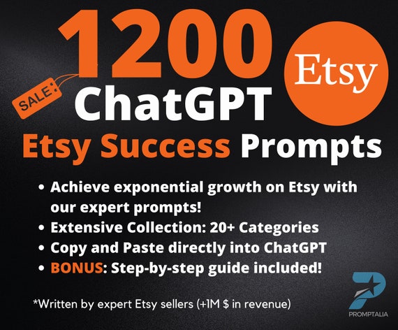 1200+ ChatGPT Prompτs for Etsy Sellers| Etsy Success | Etsy Listing Optimization | Etsy Expert Insights | Etsy Store Optimization | Business