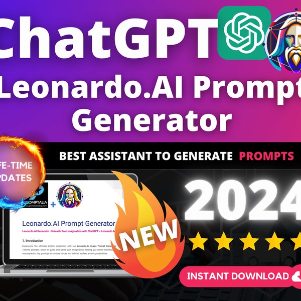 Unlimited Leonardo.AI Prompts, AI Digital Arts Generator, Professional Image Prompt Generator, Learn Image Prompting, AI Art Prompts Guide