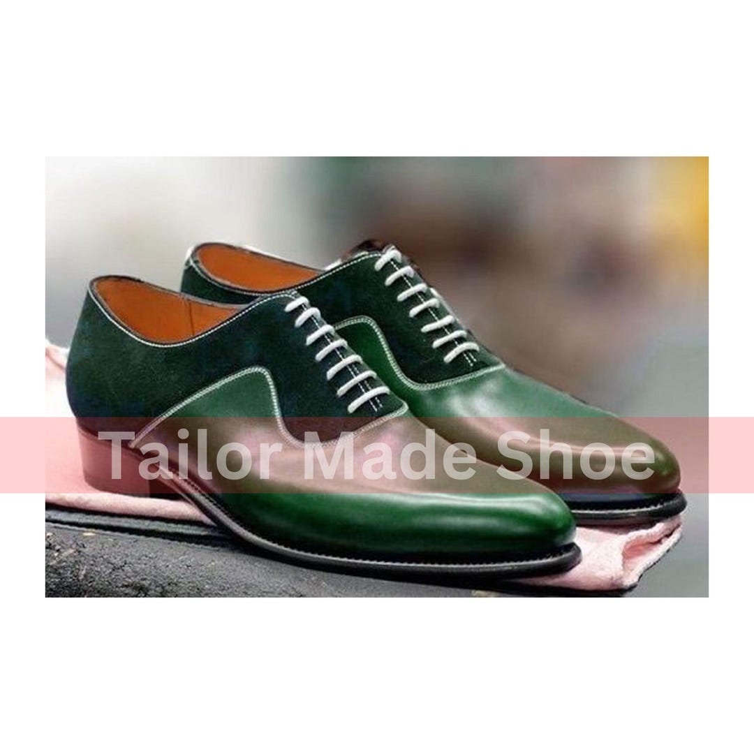 Scarpe su misura fatte a mano Goodyear Welted cucite a mano in