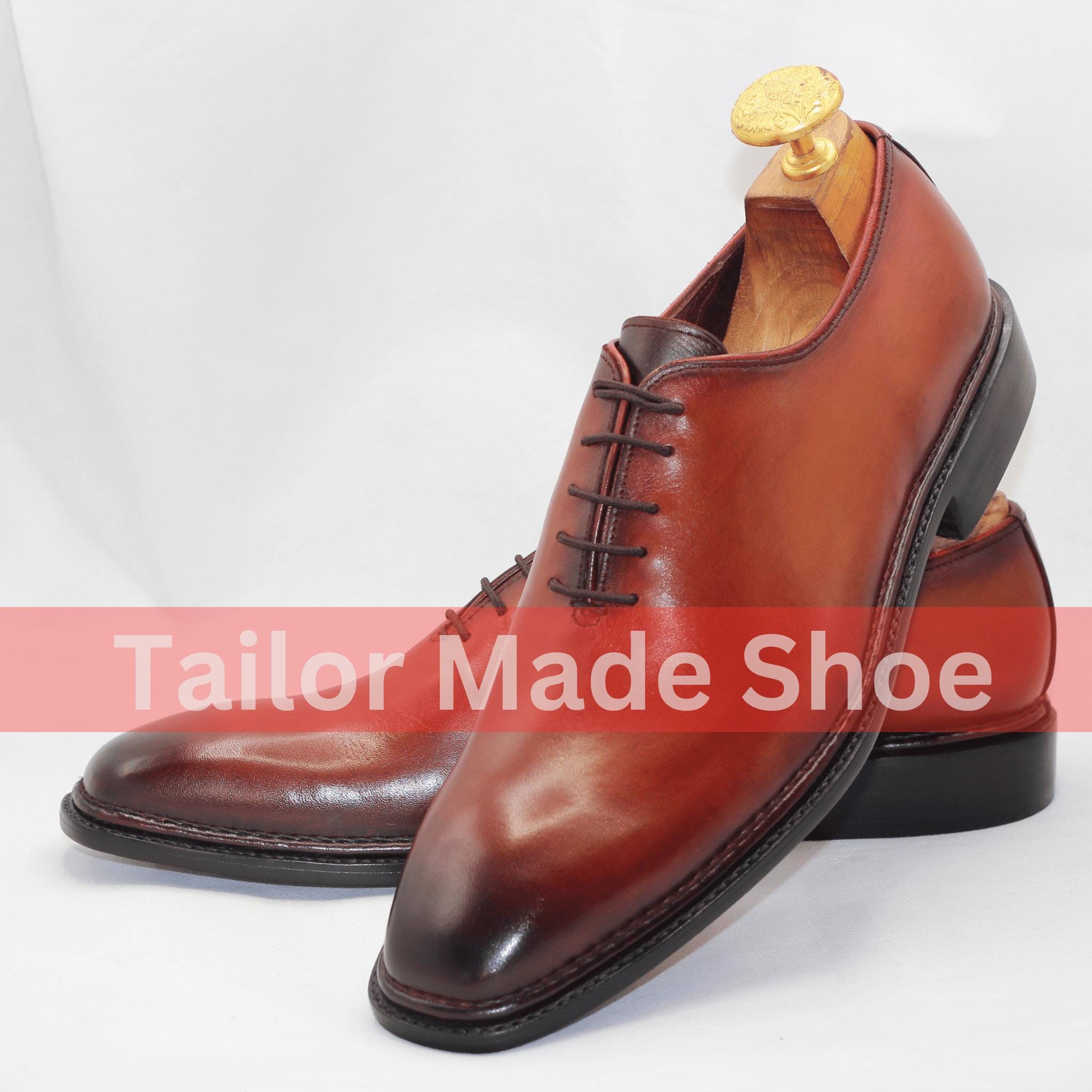 Handmade Brown Leather Oxford Shoes – Goodyear Welted  display picture 2