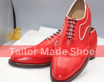 Men\'s Red Textured Dress Shoes - Classic Lace-Up Men main image 3