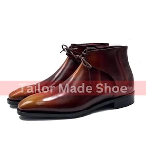 Tailor Made Handmade Chelsea Boots Custom Made Chelsea Boots Premium Quality Leather Wedding Boots Party Wear Chelsea Boots Vintage Boots