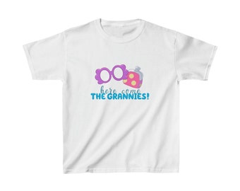 Here Come The Grannies Kids Tee