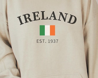 Sweater met capuchon Ierland, cadeautrui Ierse vlag