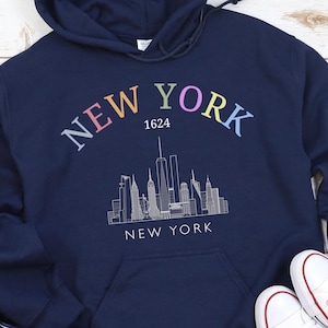 New York City Pullover Hoodie, NYC Hooded Sweatshirt Gift