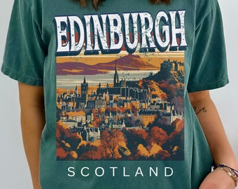 Edinburgh Schottland T-Shirt, Reise-Andenken-Geschenk-T-Stück
