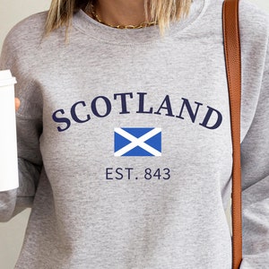 Scotland Sweatshirt Jumper, Scottish Crewneck Gift Pullover